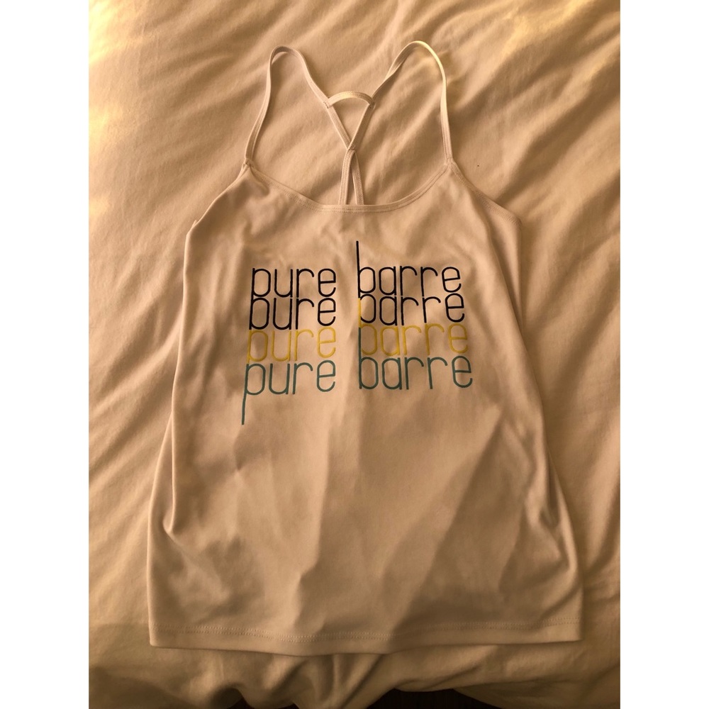 White Pure Barre tank